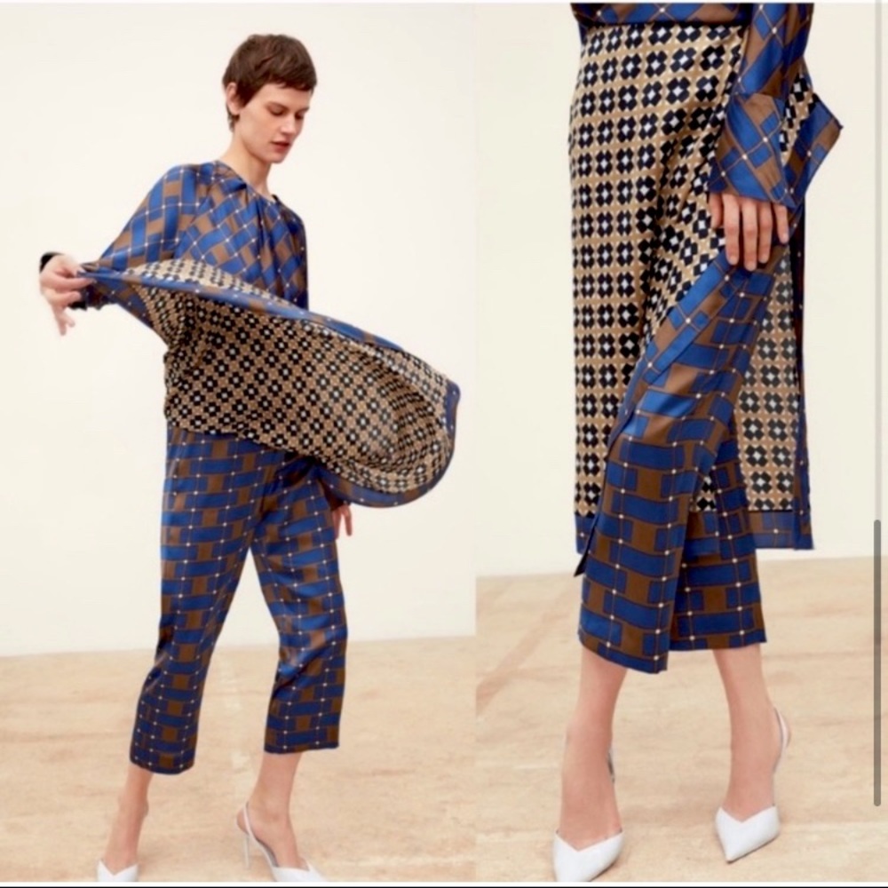 RARE Zara scarf skirt detail pants